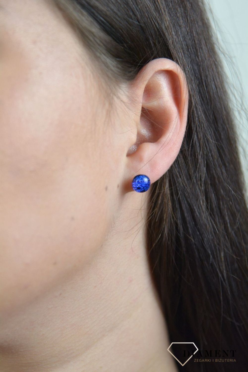 Srebrne kolczyki szkło weneckie 'Odcienie błękitu' Murano 39.jpg